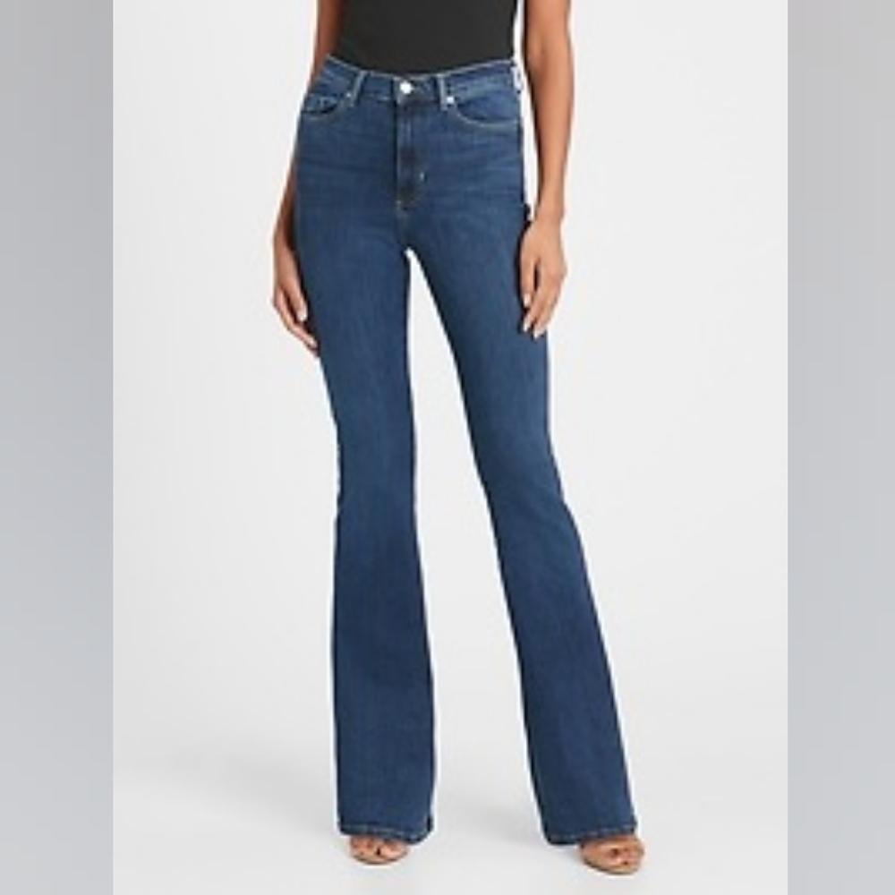 Banana Republic jeans women's size 31L blue Premium Hi-rise flare